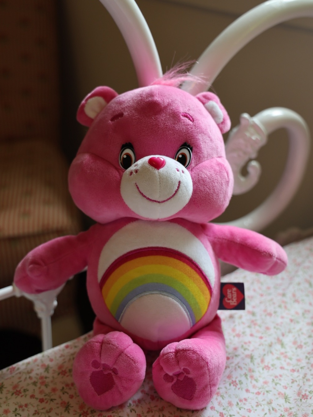 Care Bears Pink Rainbow Belly Plush - Bright Pink Care Bear